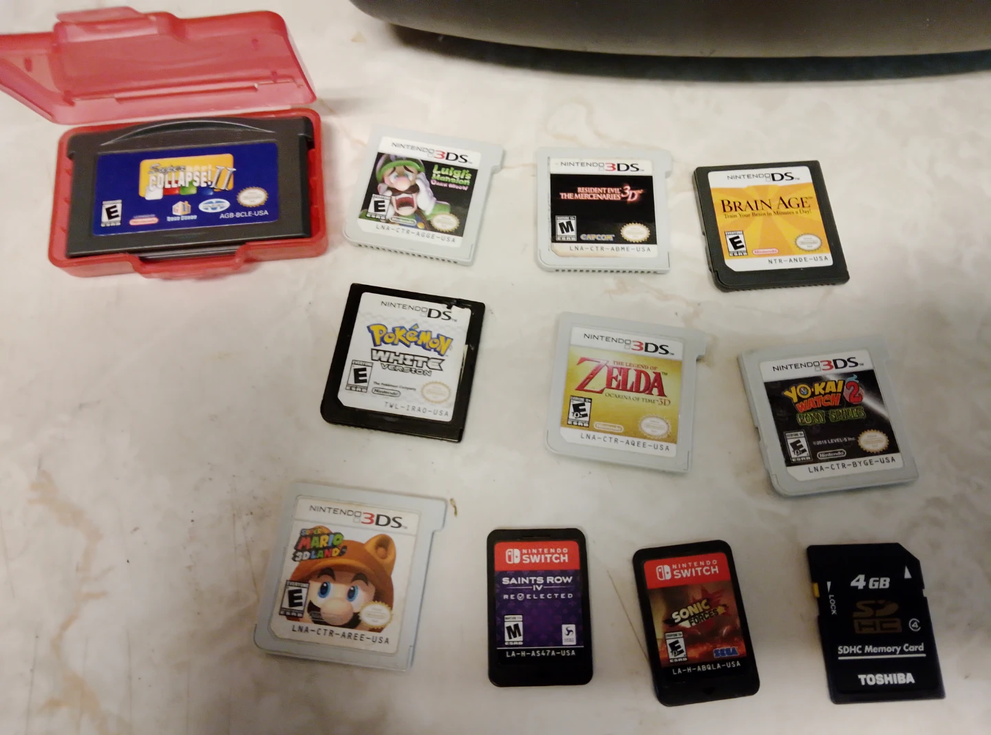 Nintendo DS, 3DS, and Switch Games Bundle with Memory Card