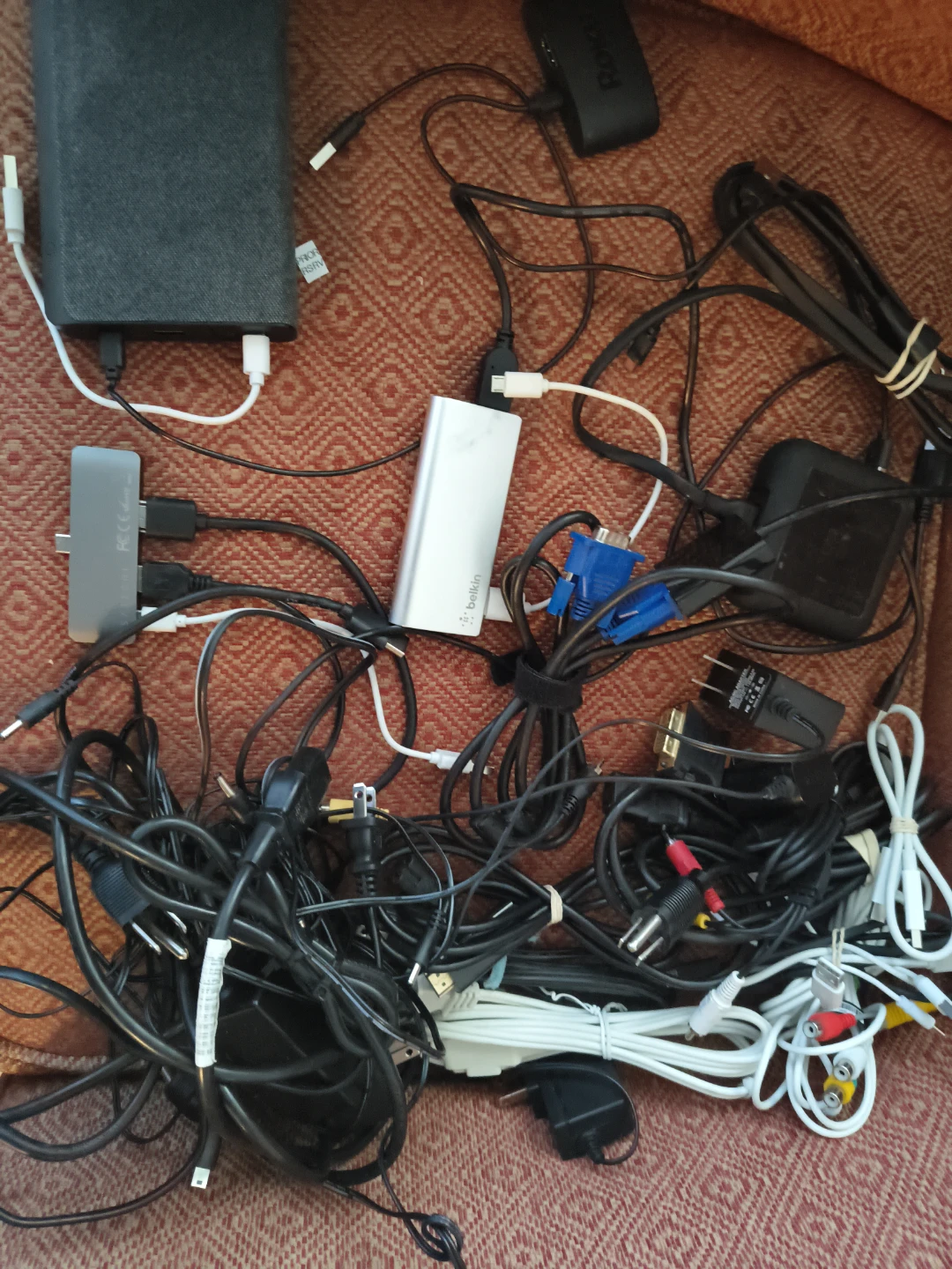 Assorted Computer Cables and Accessories
