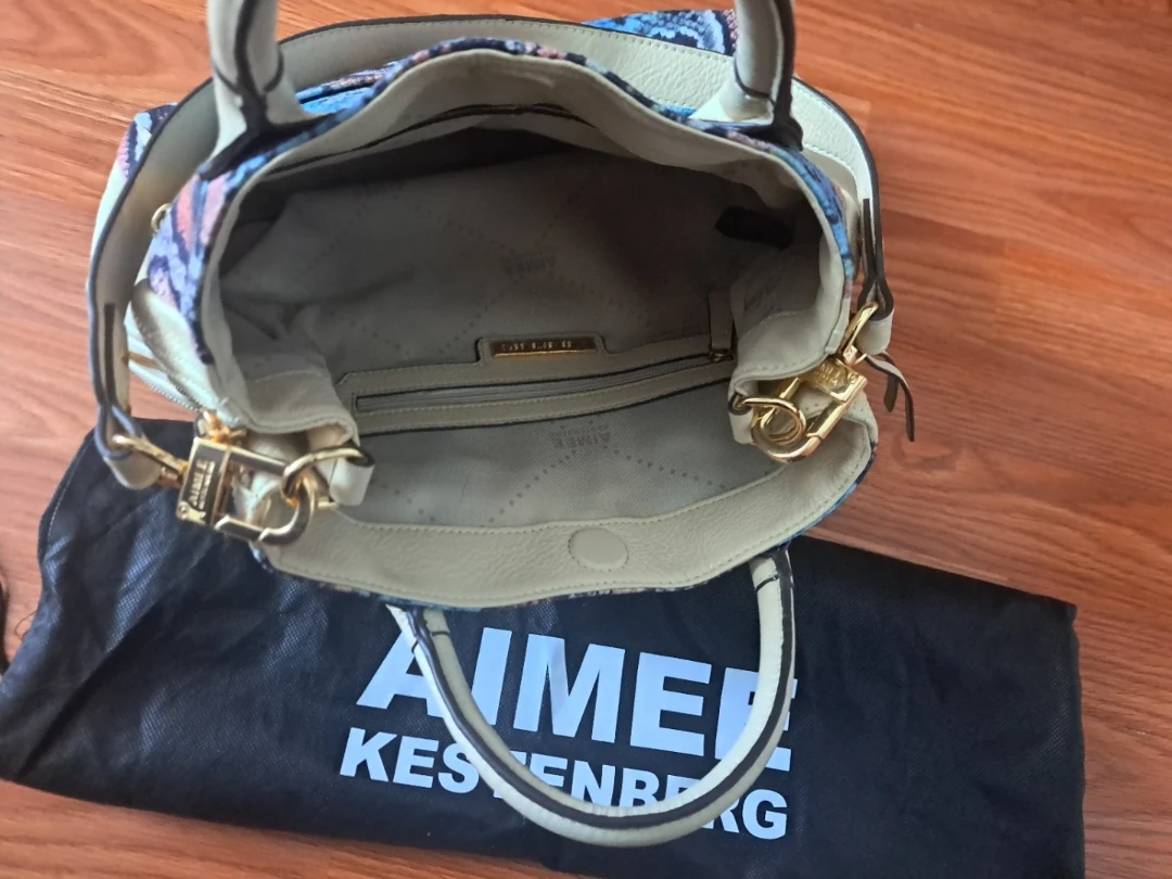 AIMEE KESTENBERG -  Snakeskin Print Leather Satchel Bag - photo 3