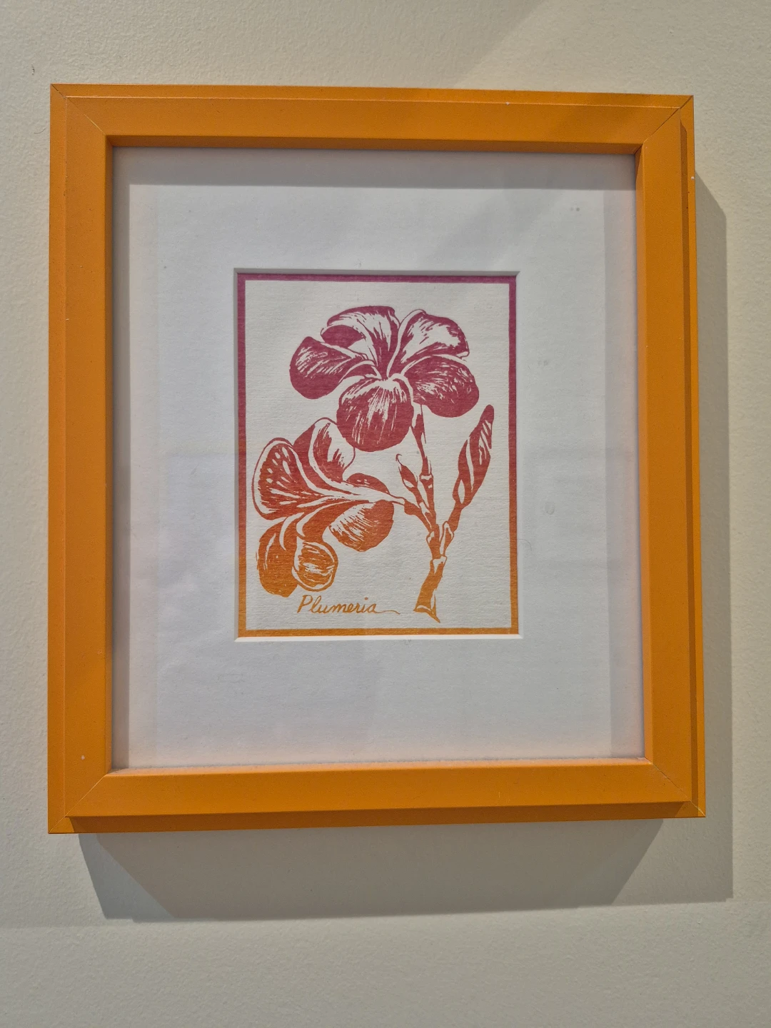 Framed Art Print - Plumeria & Trees