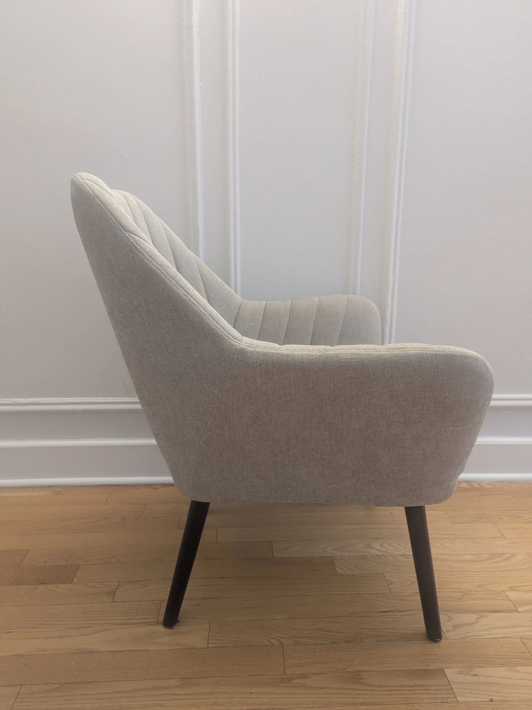 Light Gray Upholstered Accent Chair - photo 2