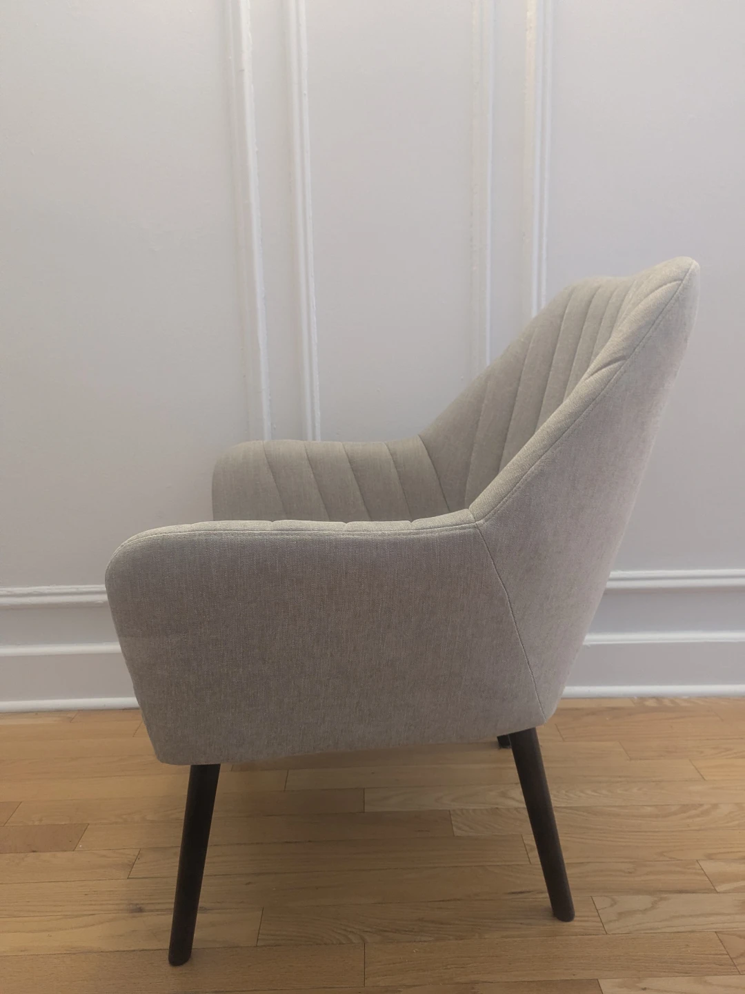 Light Gray Upholstered Accent Chair - photo 5
