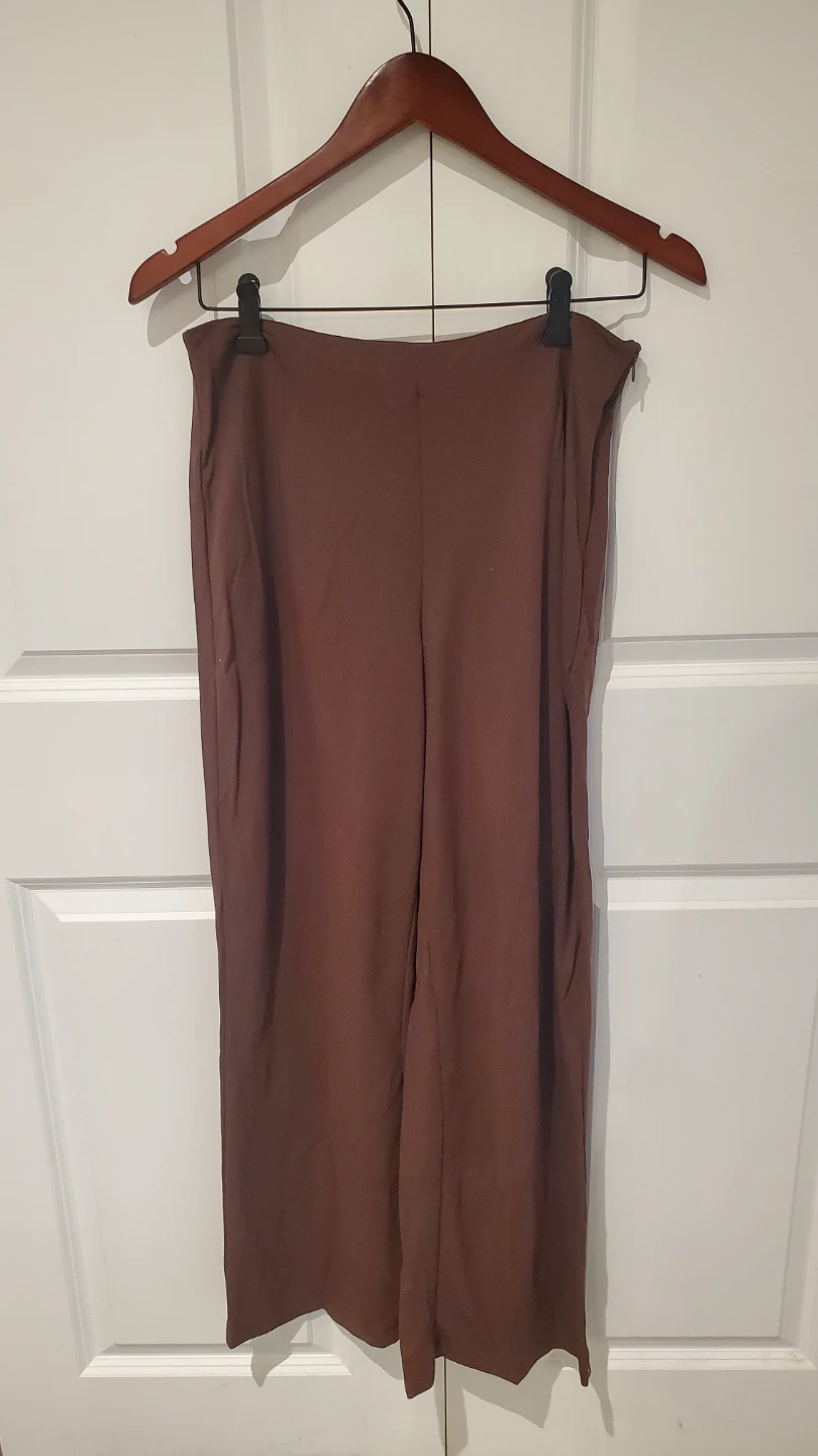 Mango Brown Wide Leg Pants