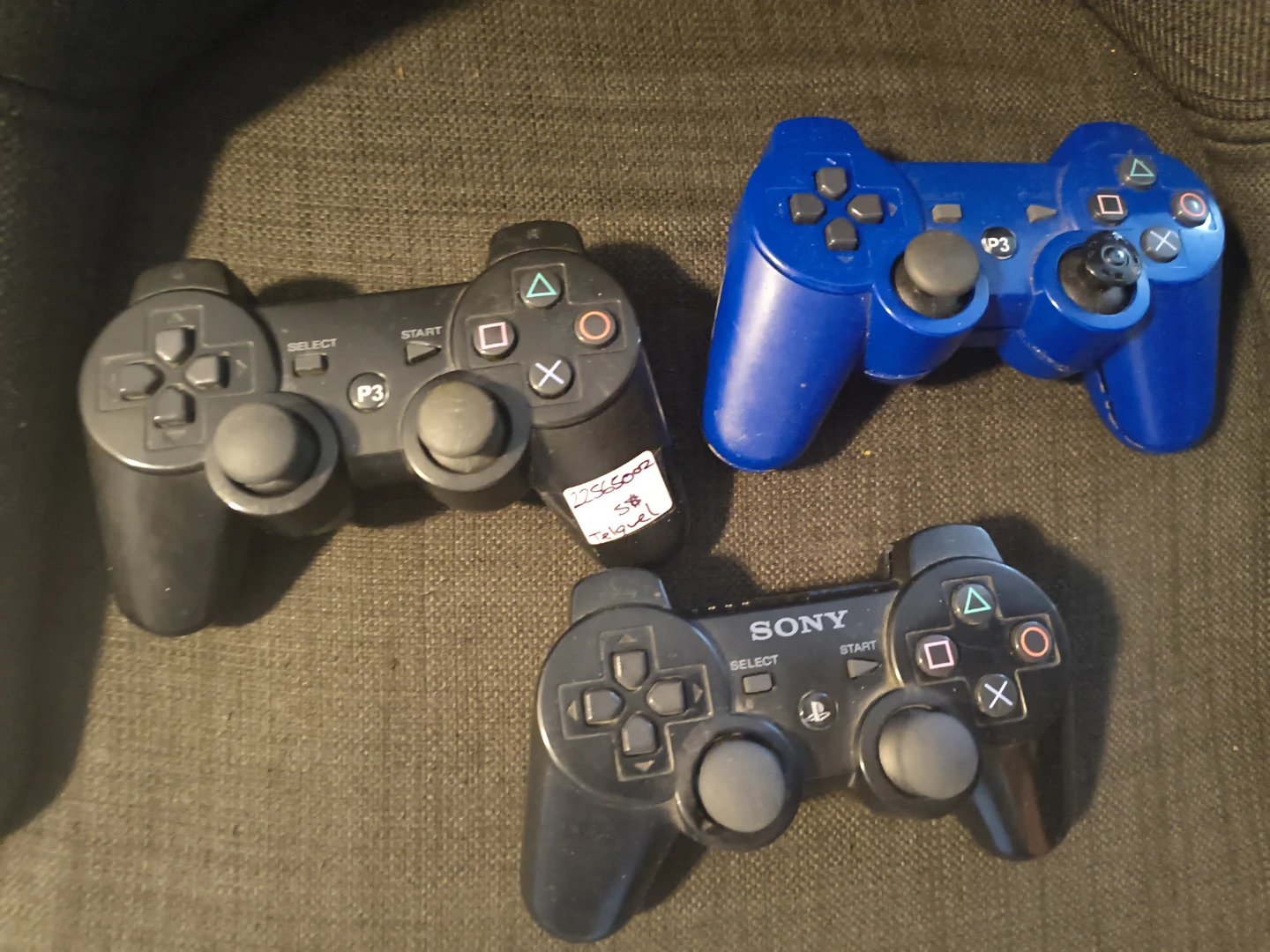 3x Sony PlayStation 3 Controllers