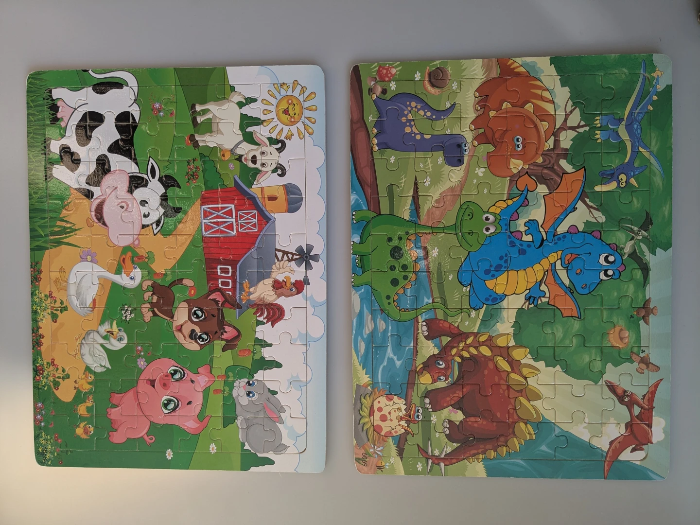 Set of 6 kids wooden puzzles - photo 2