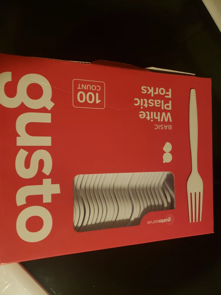 Gusto Basic White Plastic Forks (100 Count) - photo 3