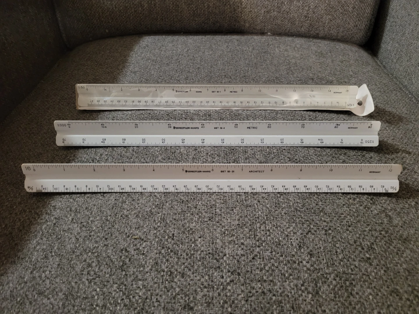 Staedtler-Mars triangular scales