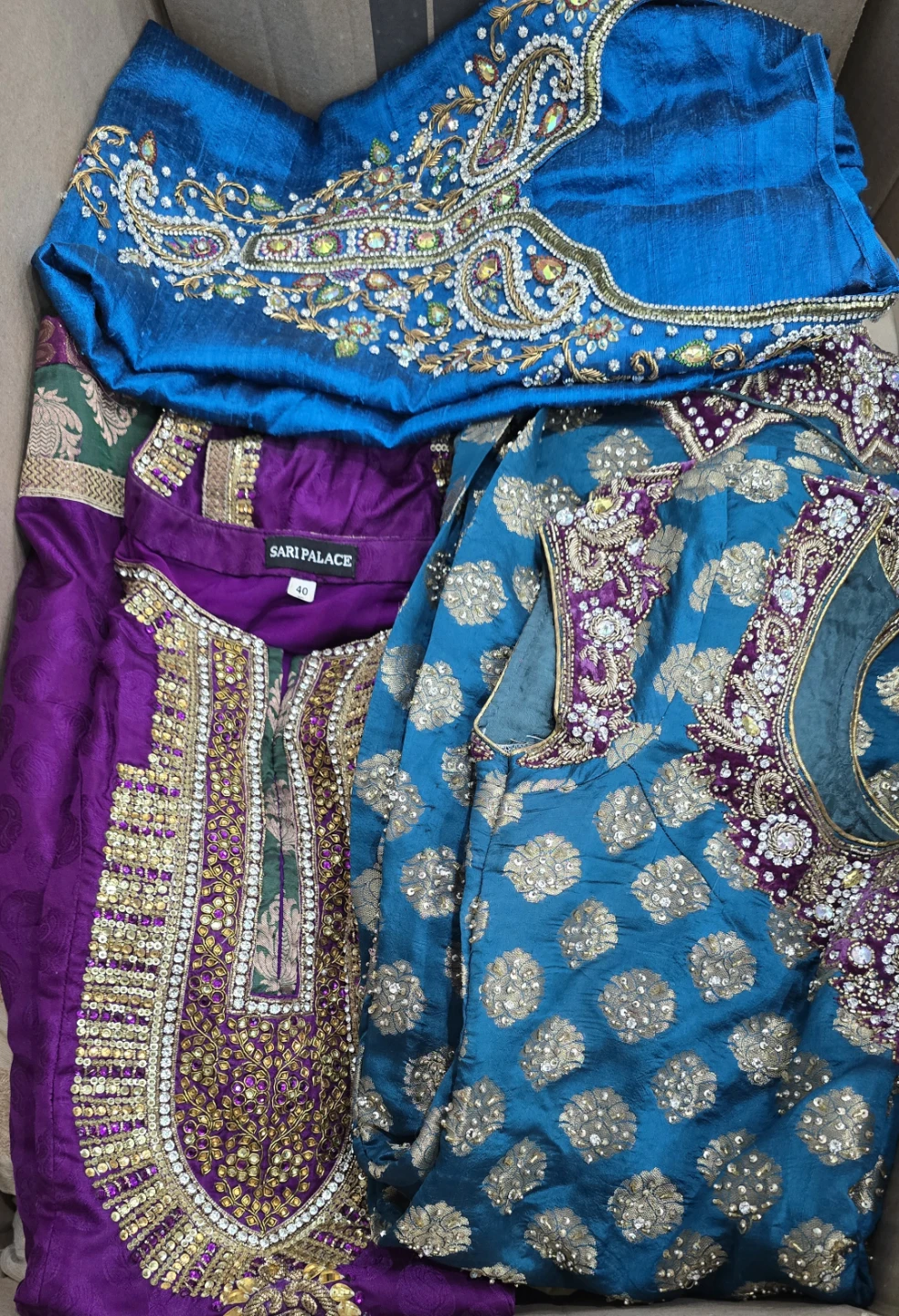 Sari Palace Embroidered Salwar Kameez Set Size 40
