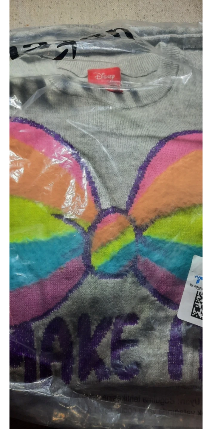 Sealed Girls' Disney Minnie Rainbow Sweaterdress- Small - photo 5