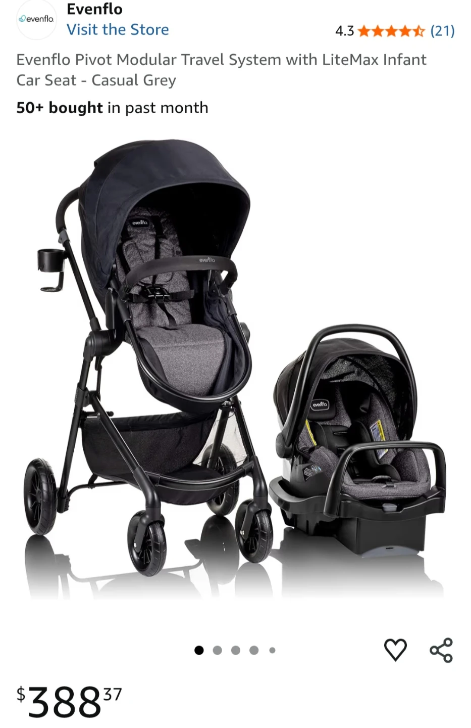 Evenflo Pivot Modular Travel System - photo 3