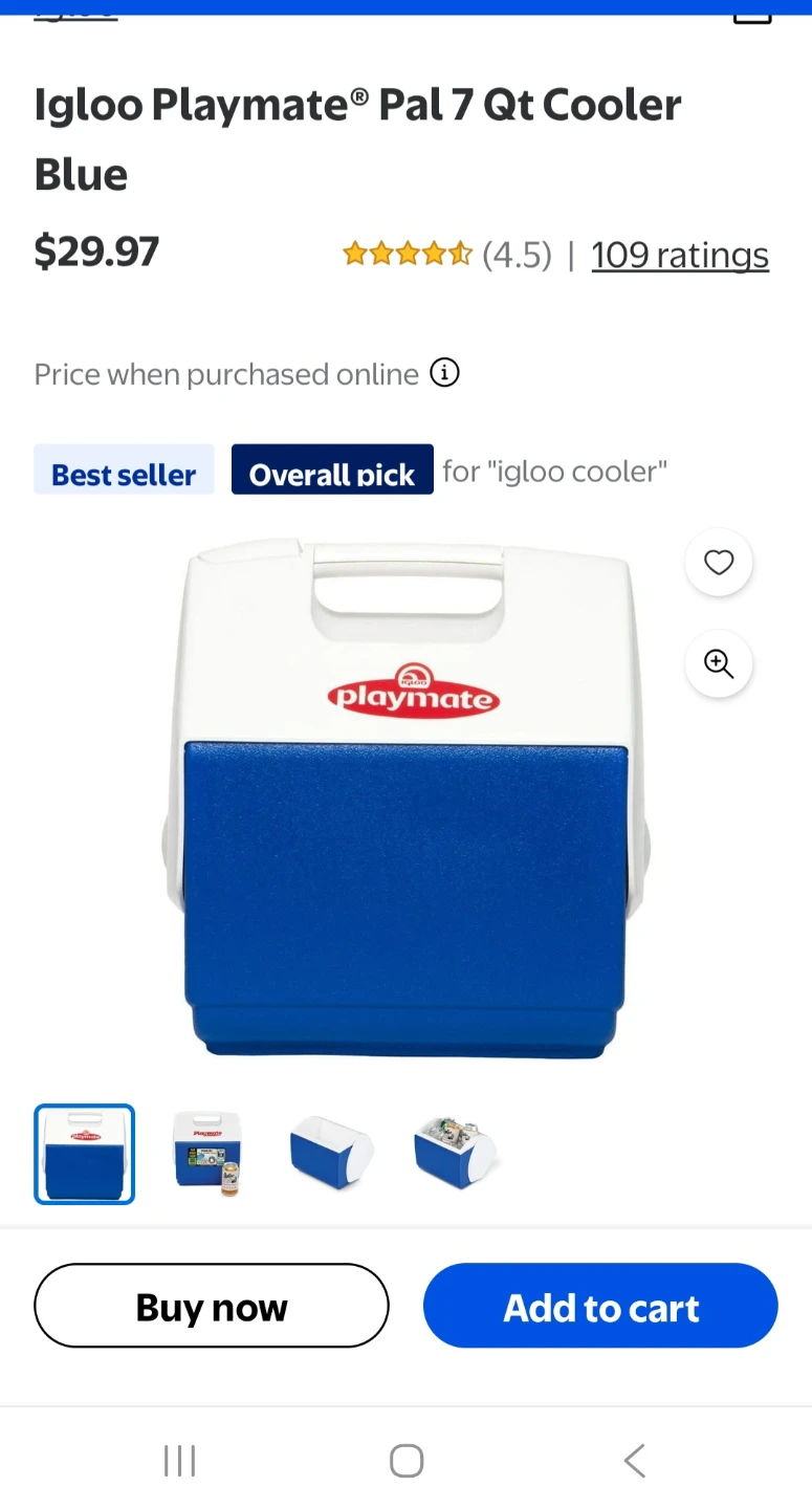 Igloo Playmate Pal 7 Qt Cooler