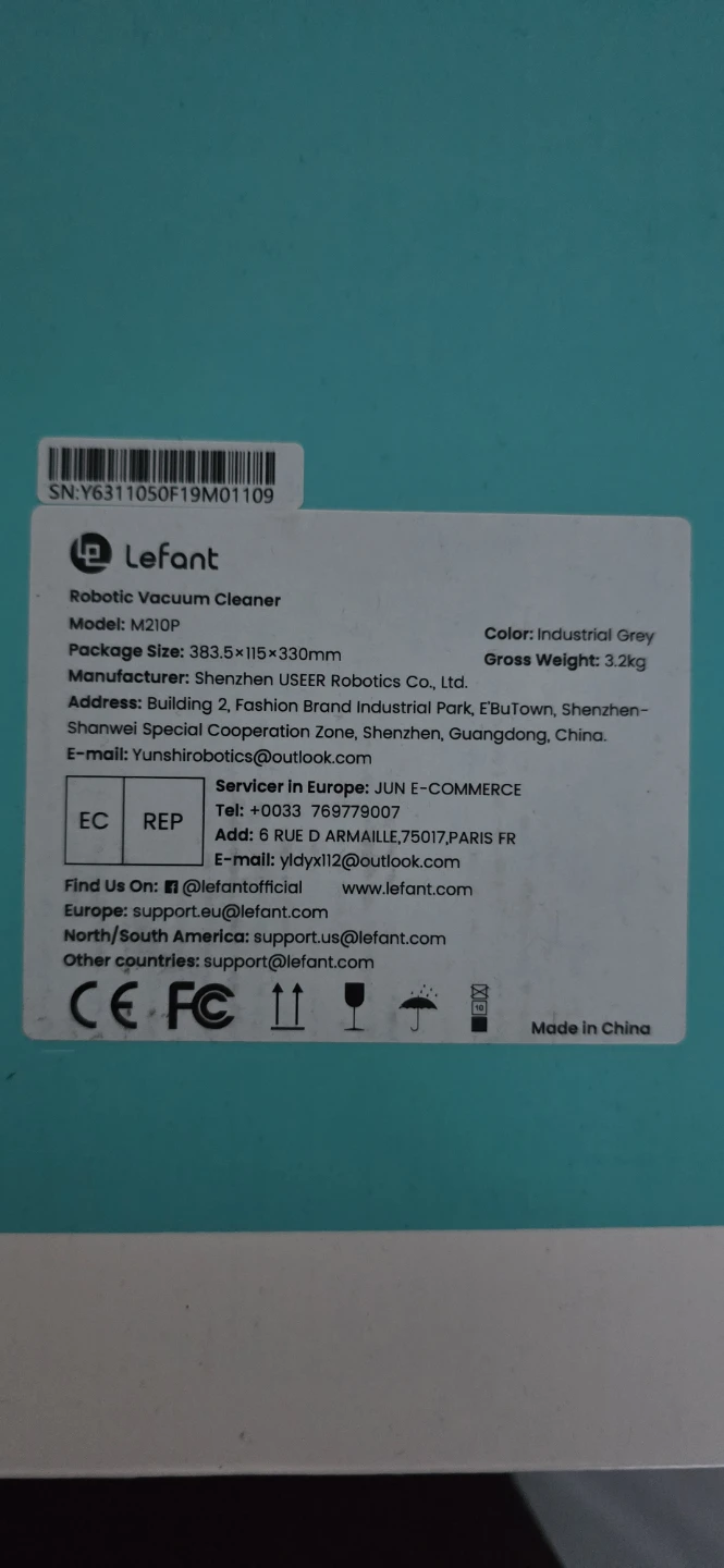 Lefant M210P Robotic Vacuum Cleaner (M210 Pro Grey) - photo 4