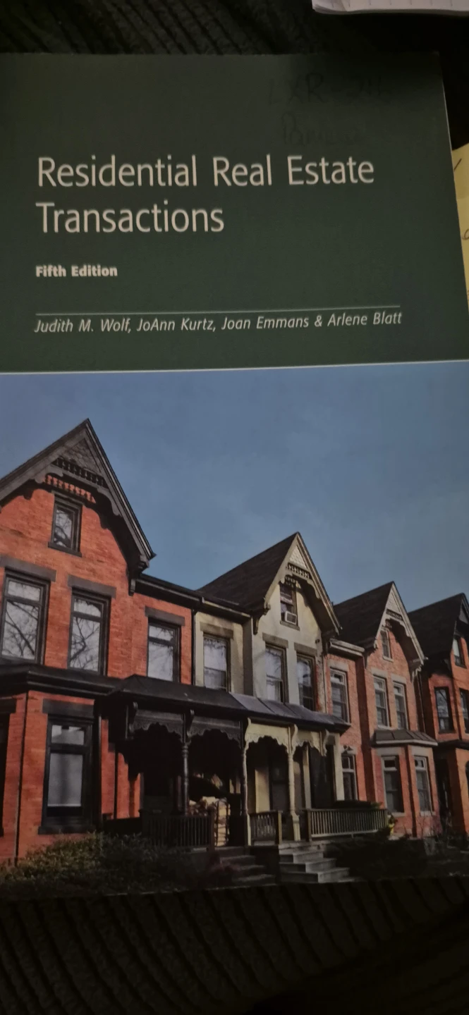Residential Real Estate Transactions