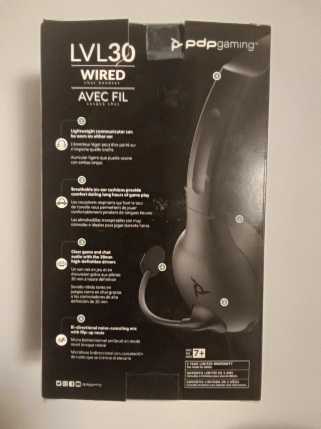 PDP Gaming LVL30 Wired Chat Headset for Xbox - photo 3