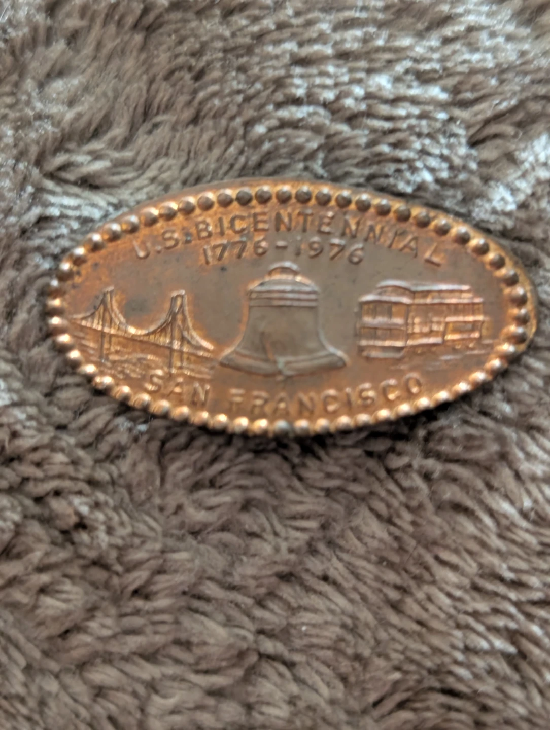 U.S. Bicentennial Pressed Penny San Francisco Mint 1776-1976⚽