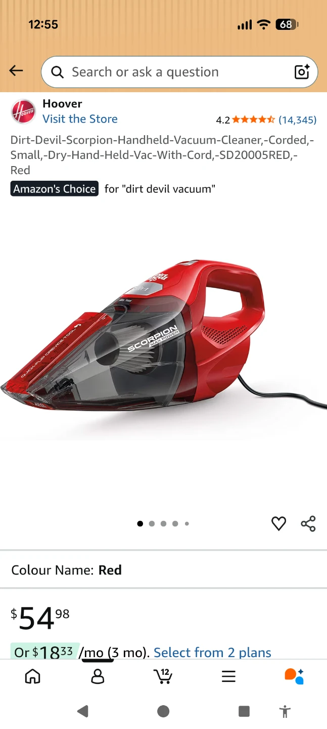 Dirt Devil Scorpion Handheld Vacuum Cleaner - photo 2