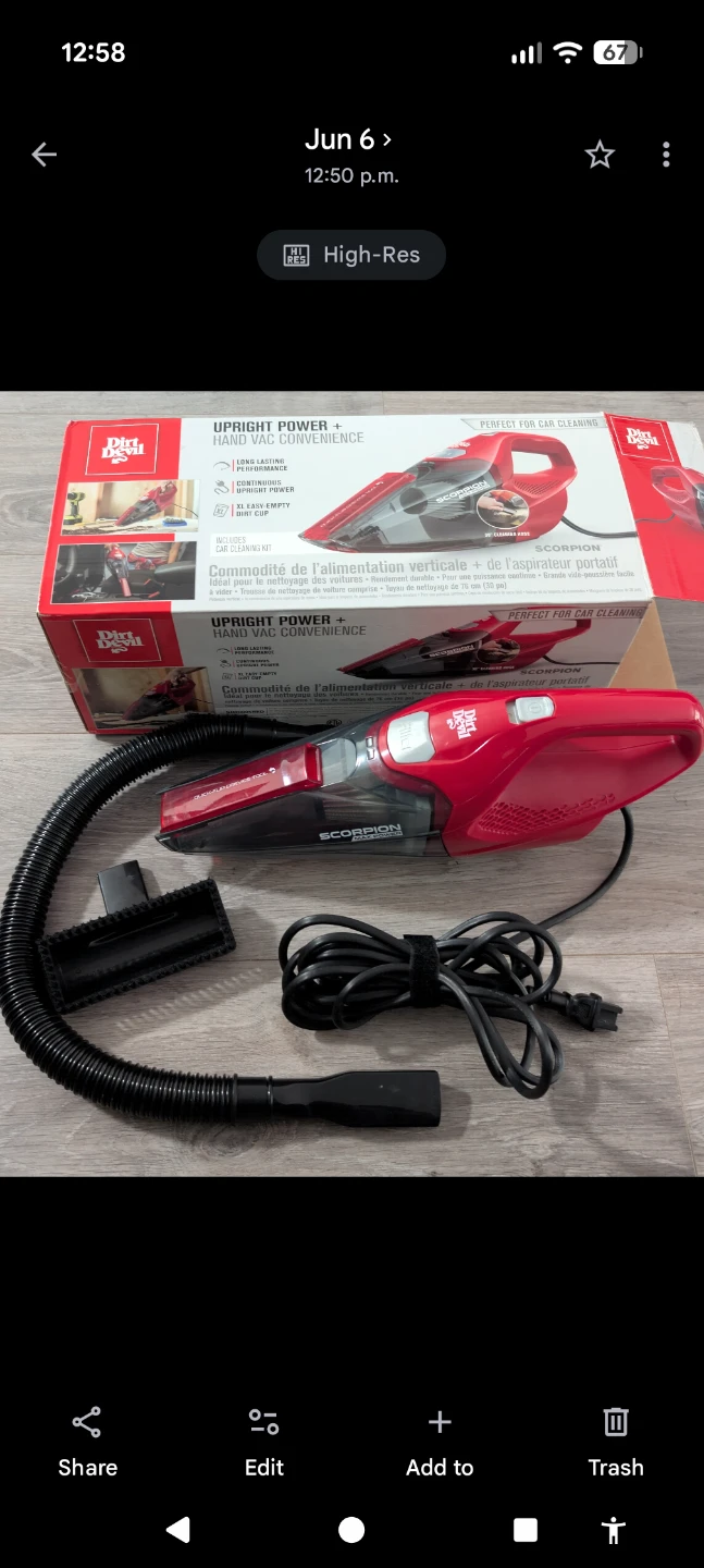 Dirt Devil Scorpion Handheld Vacuum Cleaner - photo 5