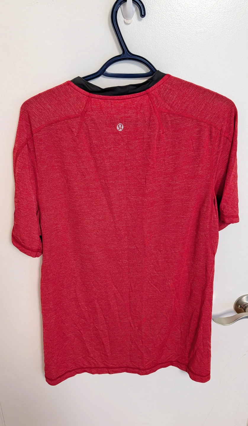 Lululemon Red Short Sleeve Athletic Shirt - Men's Medium - photo 2