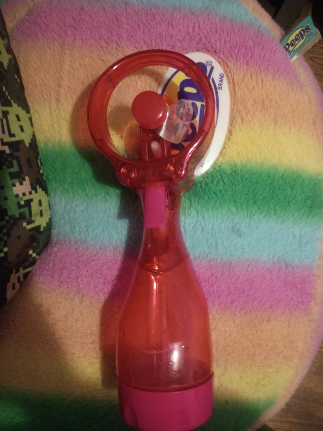 Pink and Red Water Mister Fan