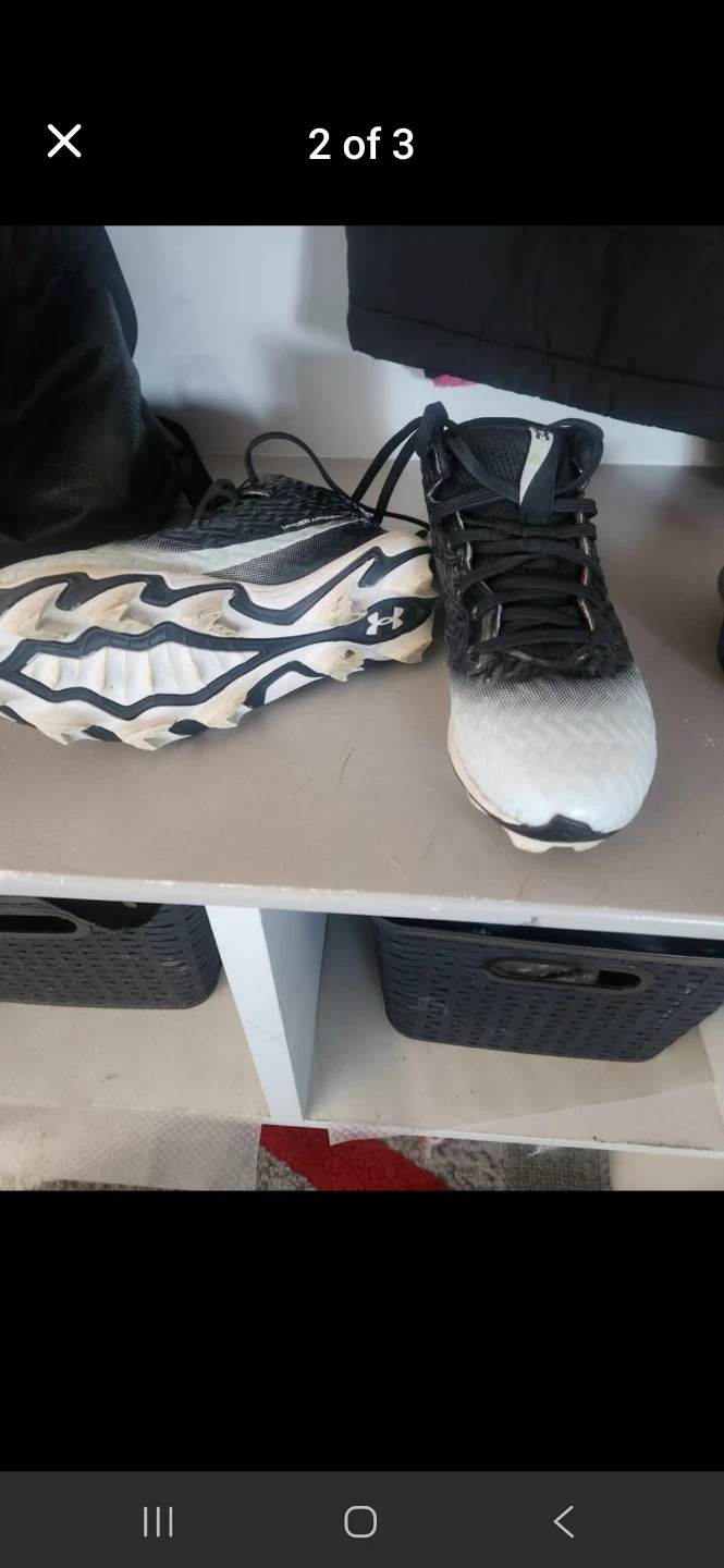 Under Armour Black & White Football Cleats