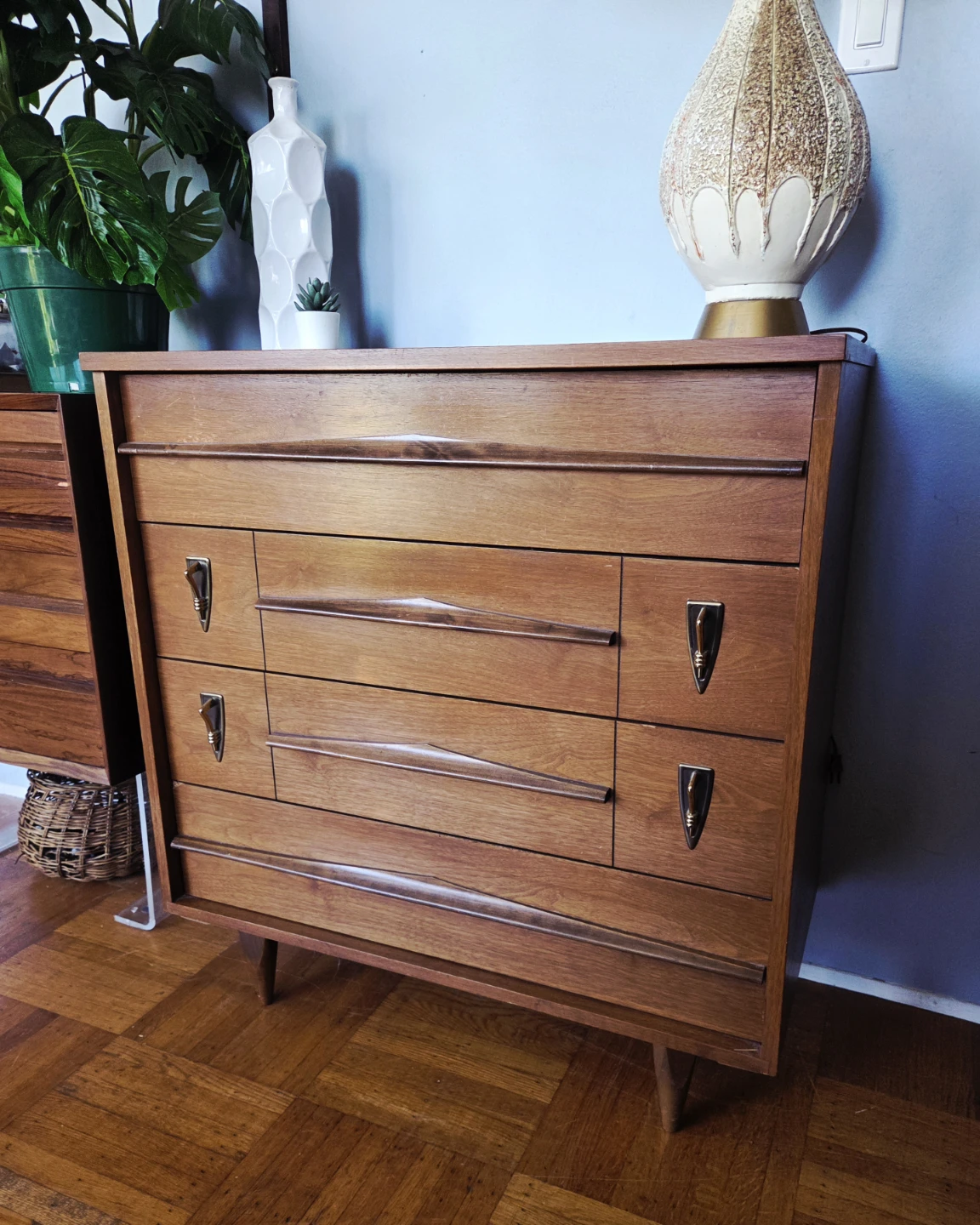 MCM Four Drawer Walnut Dresser - photo 3