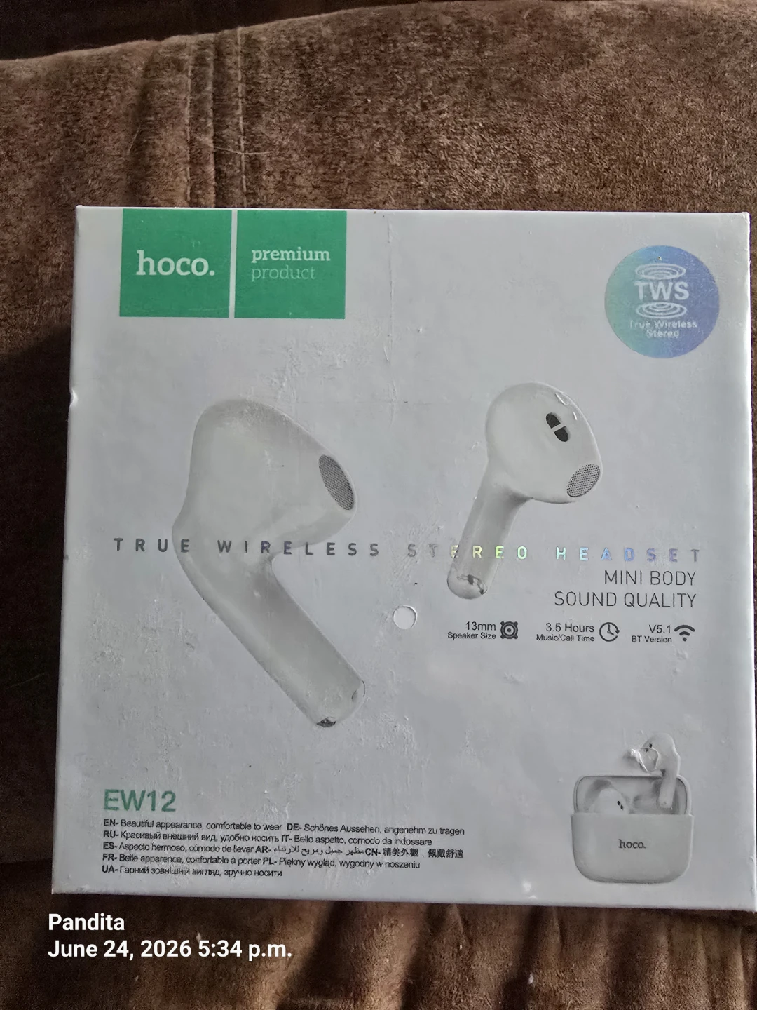 Hoco EW12 True Wireless Stereo Earbuds