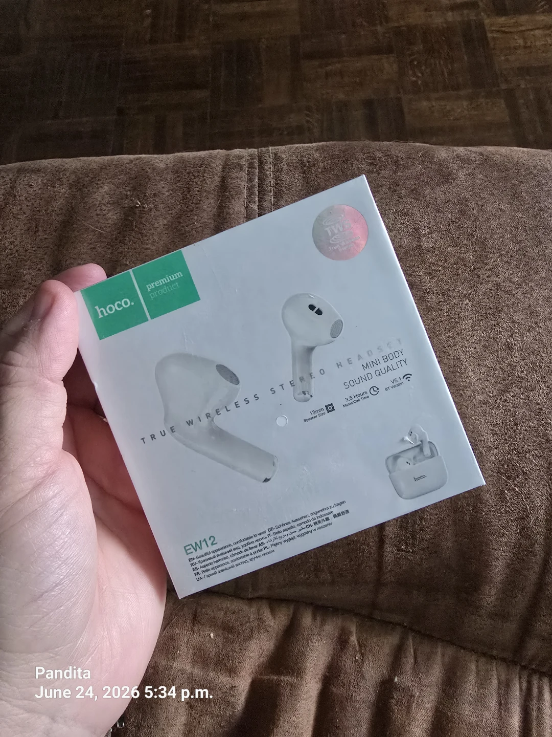 Hoco EW12 True Wireless Stereo Earbuds - photo 4