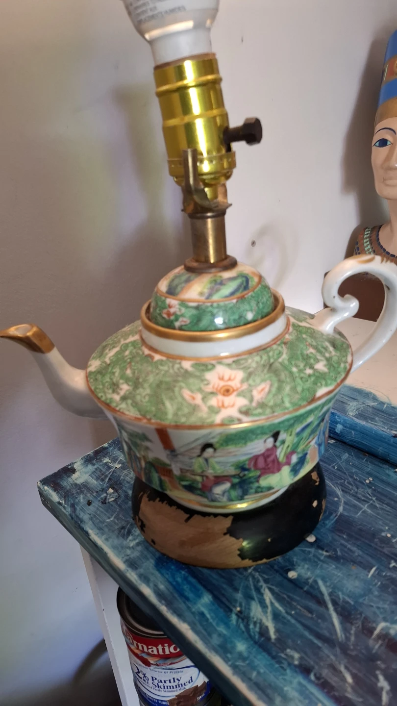 Vintage Teapot Lamp