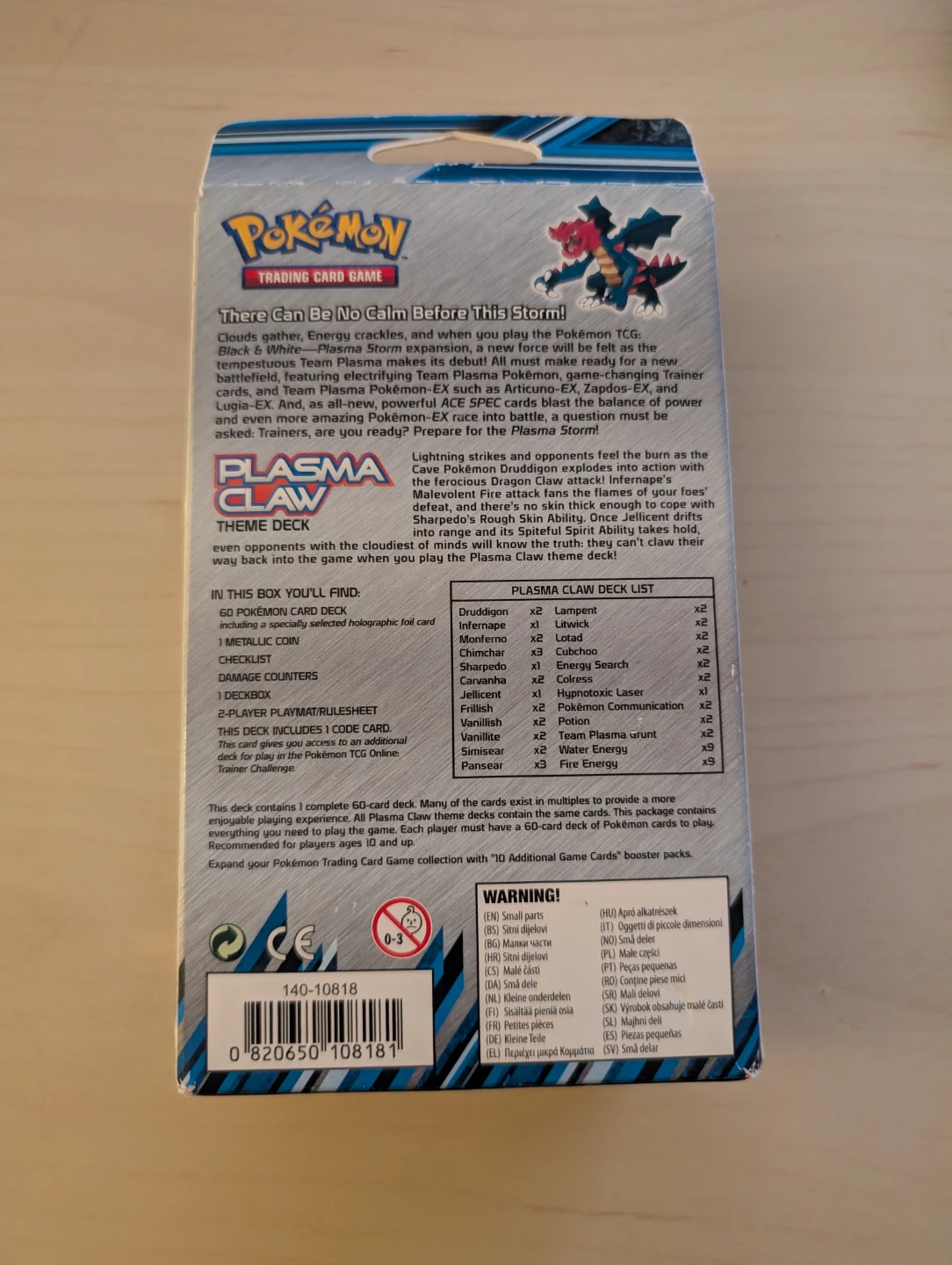 Pokemon Plasma Storm Plasma Claw Theme Deck - photo 2
