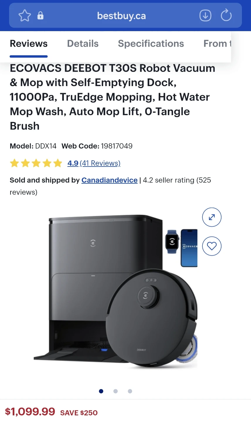 ECOVACS DEEBOT T20 OMNI Robot Vacuum and Mop