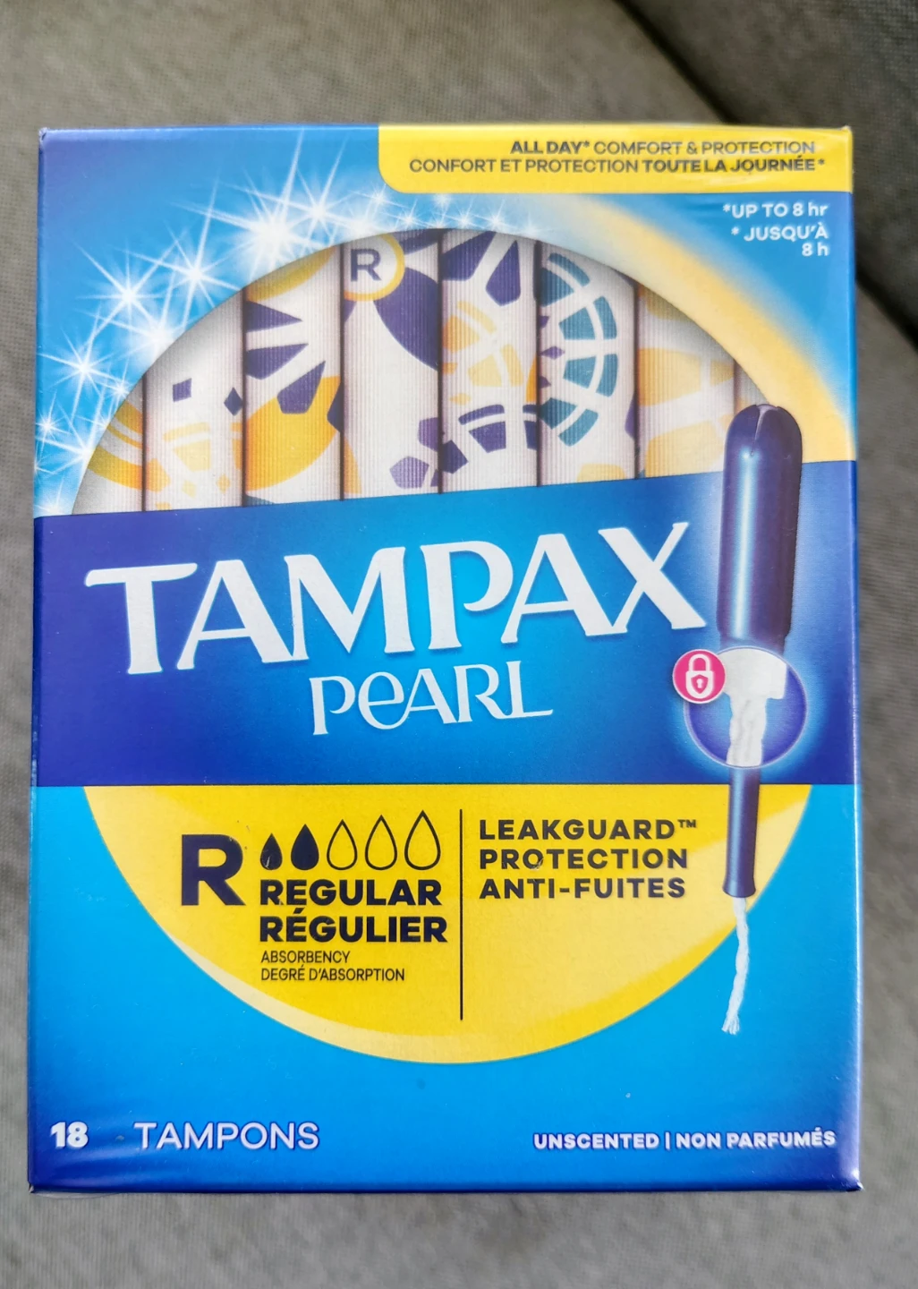 3* Tampax Pearl Regular Tampons, Unscented, 18 *3 Count