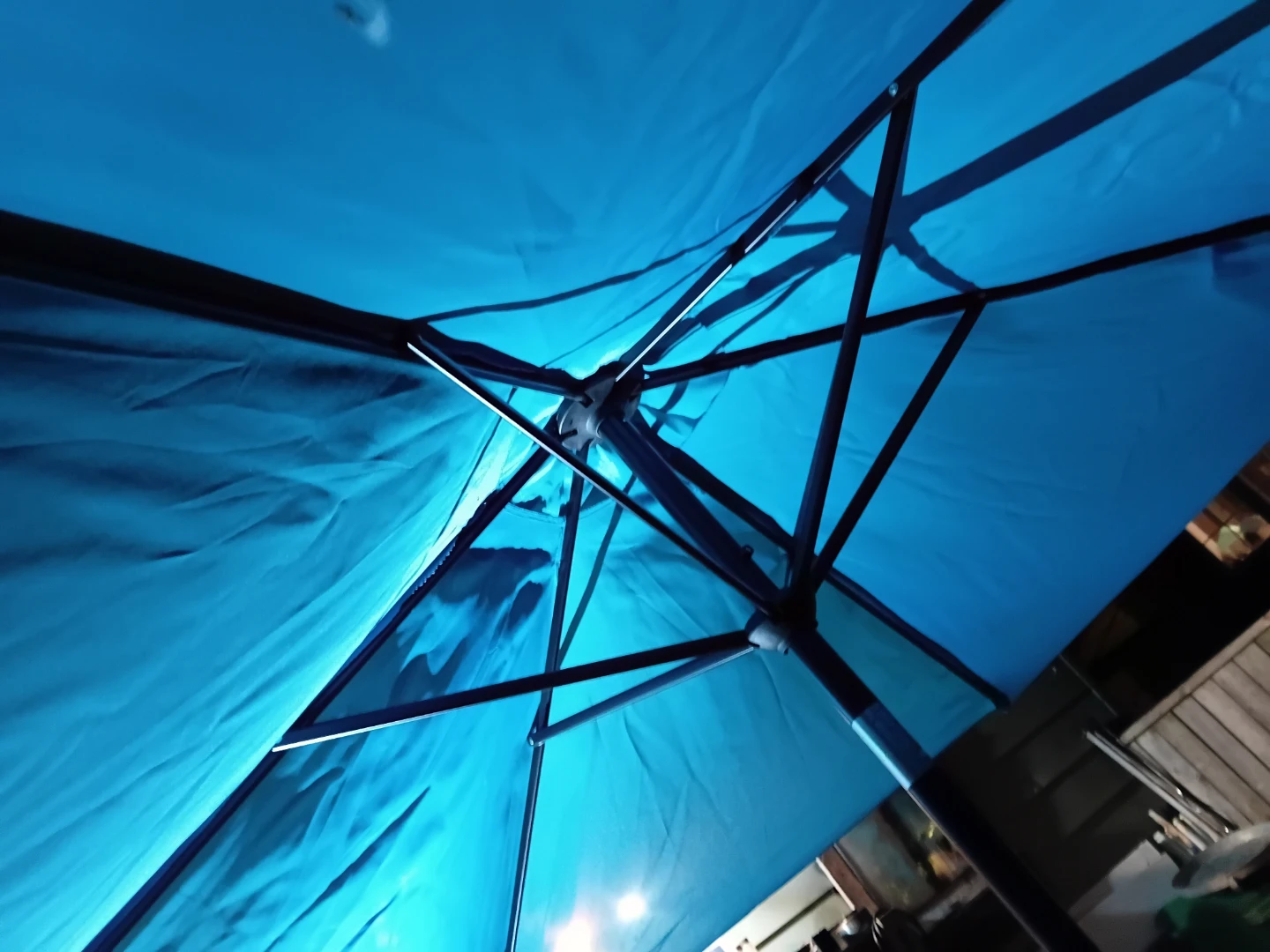 Canvas Ocean Blue Market Umbrella - photo 5