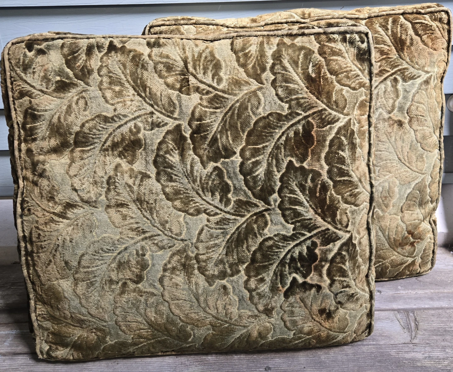 Vintage Throw Pillows Set of 2 - Brocade Damask Pattern