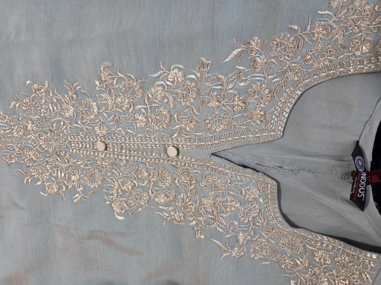 Inddus Kurta with Embroidered Neckline