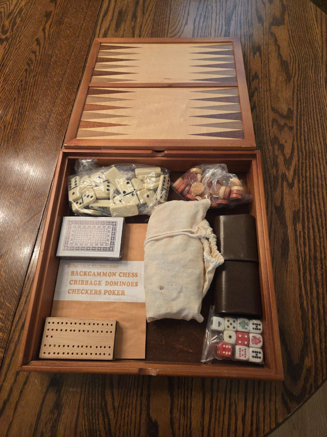 Deluxe 10-in-1 Game Set - Chess, Backgammon, Dominoes & More - photo 4