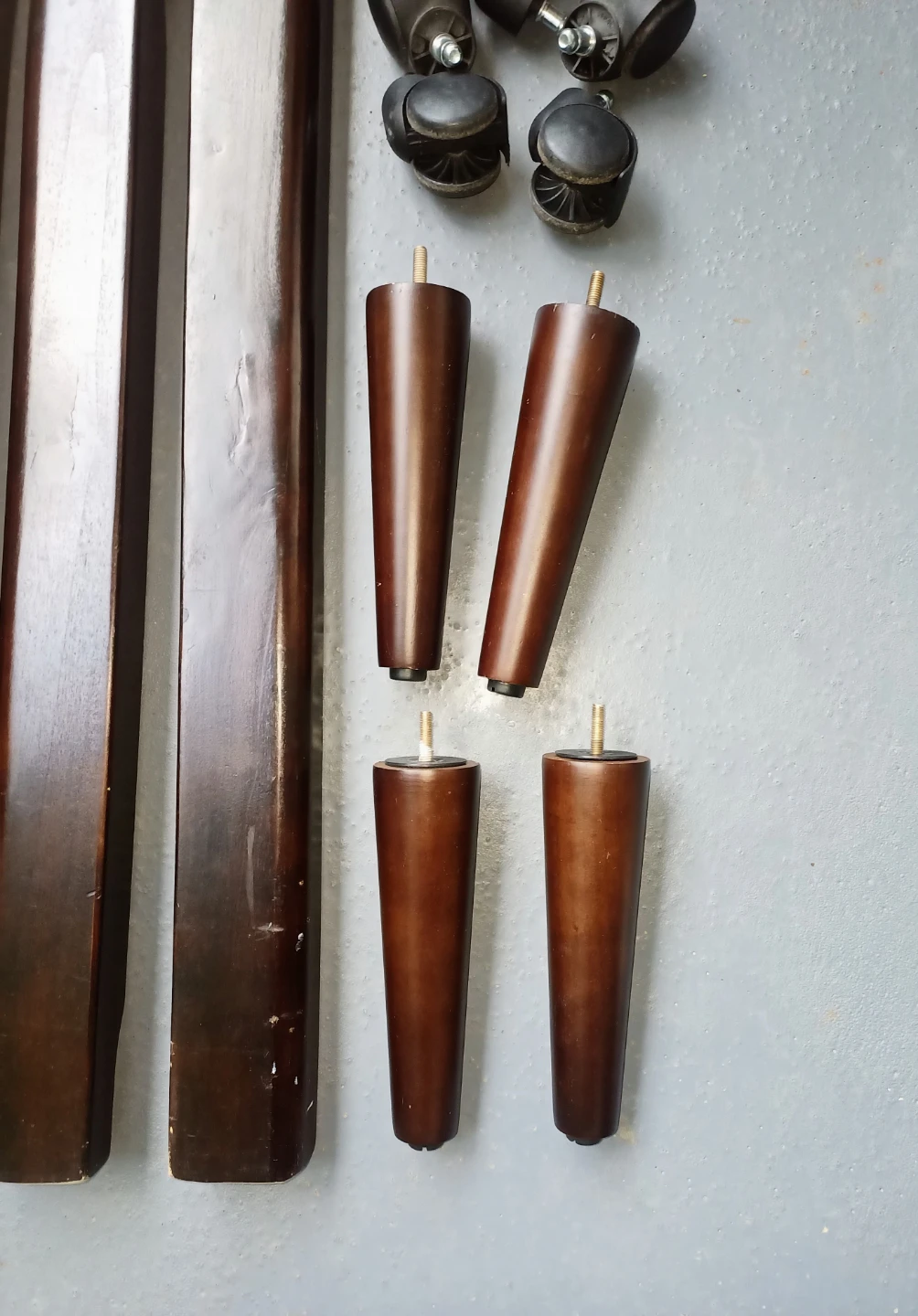 Solid Wood Furniture Legs/Feet+Wheels ⚽ - photo 3