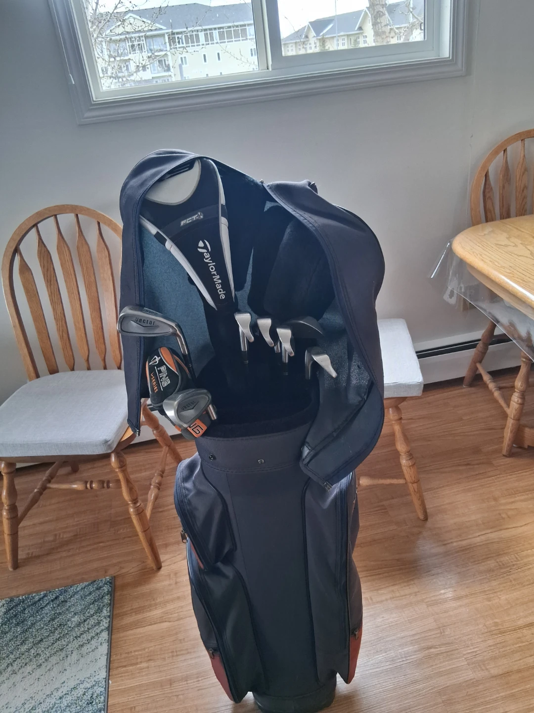 TaylorMade Golf Bag with Clubs and Gloves