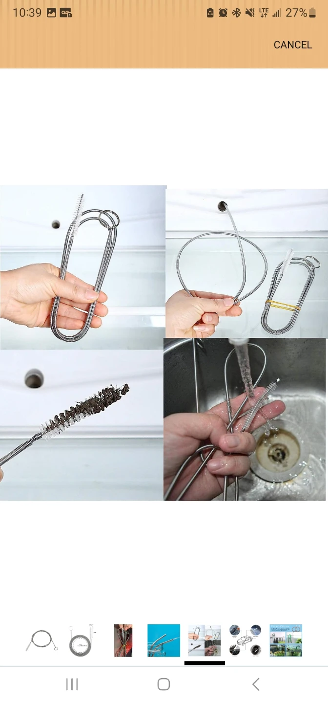 Drain Cleaning Brush 60 Inch Flexible Spring Tube Cleaner - photo 4