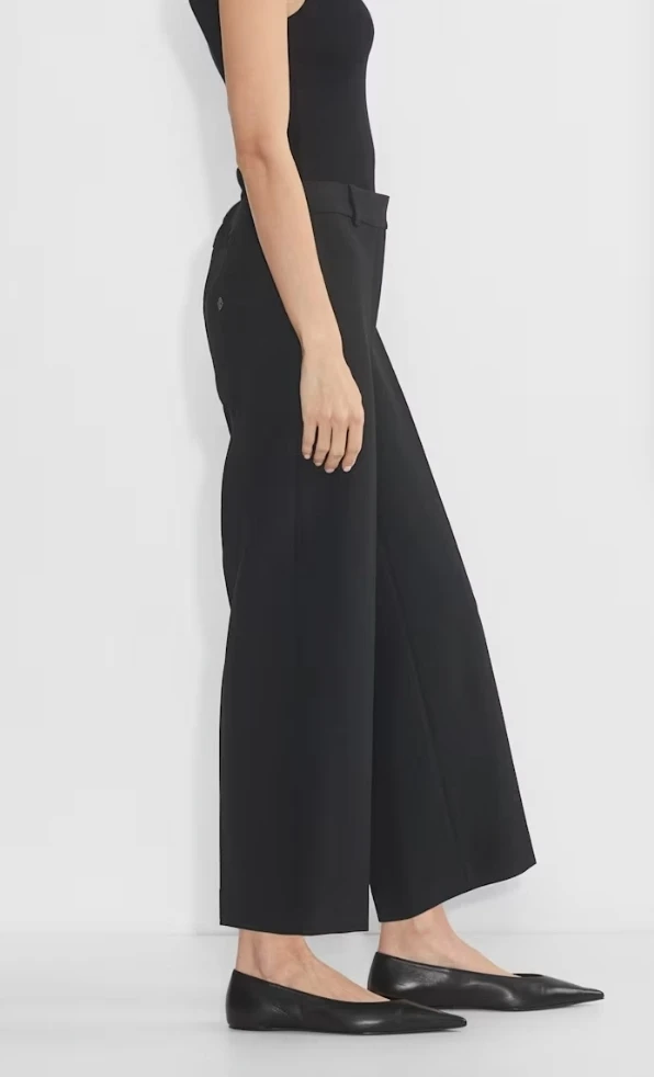Aritzia Babaton Black Wide-Leg Cropped Pants - photo 2
