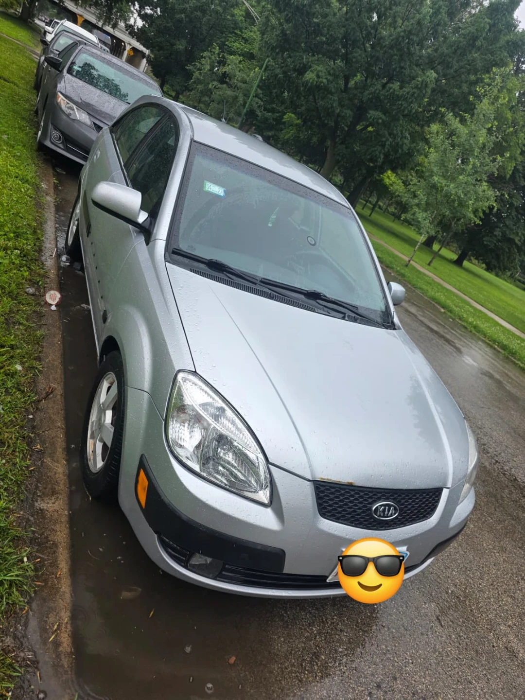 Silver Kia Rio SX Hatchback