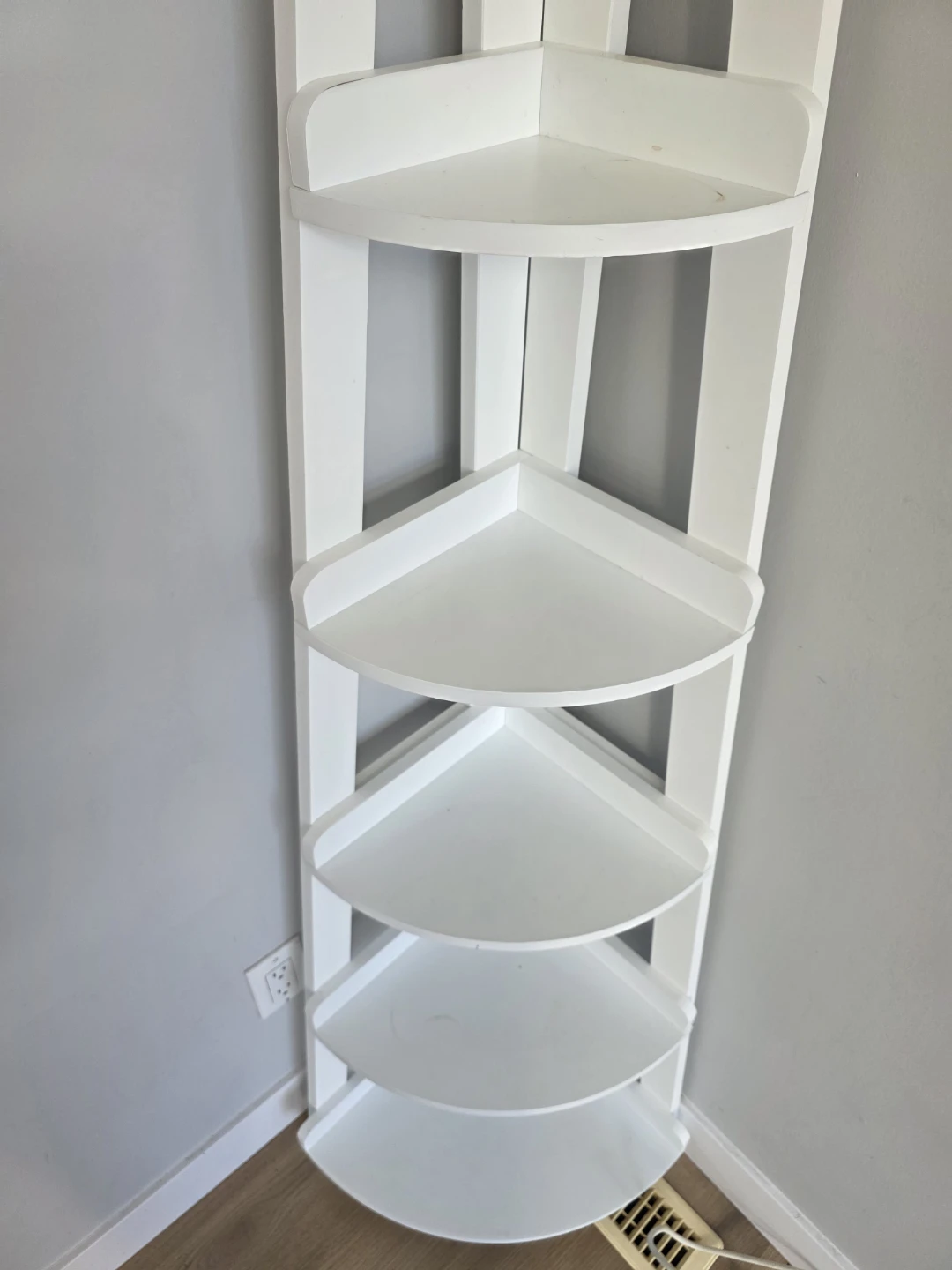 White Corner Shelf Unit - photo 3