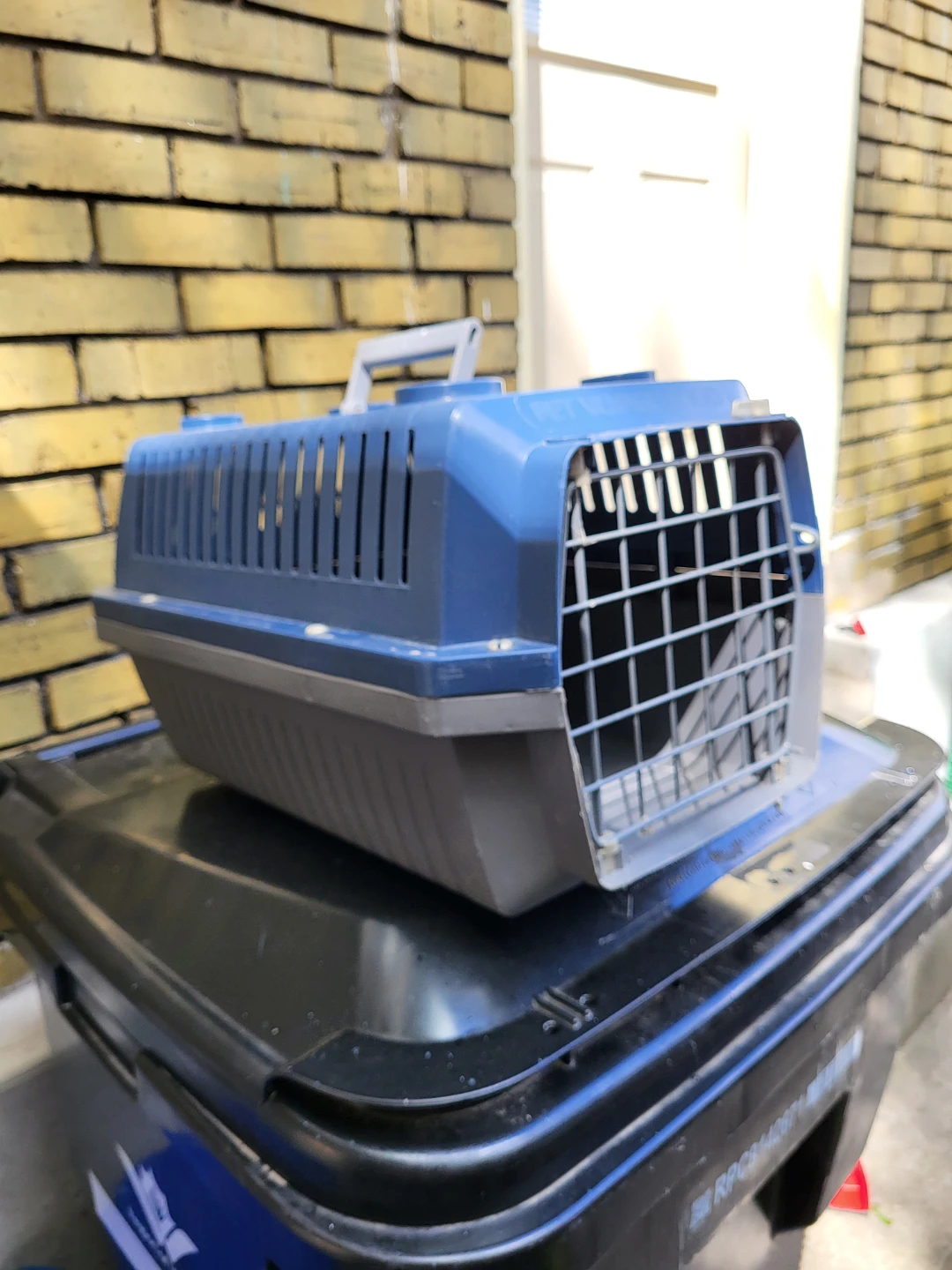 Blue and Grey Pet Carrier