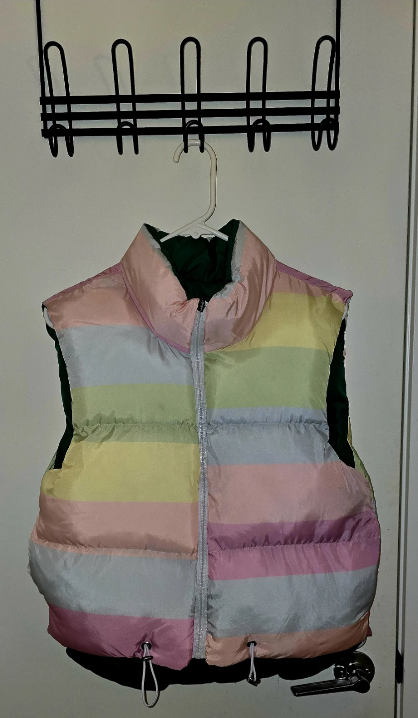 Reversible Puffer Vest (Pastel / Green)