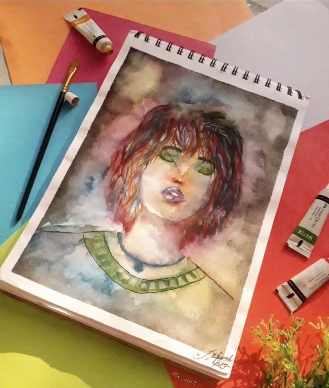 Watercolor Painting of a Person