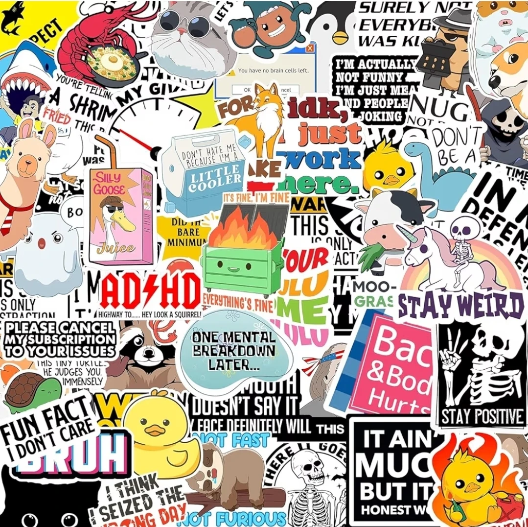 50 piece sticker packs