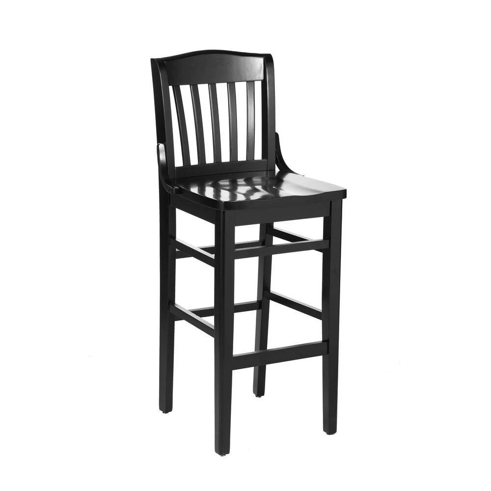 Black Wooden Bar Stool