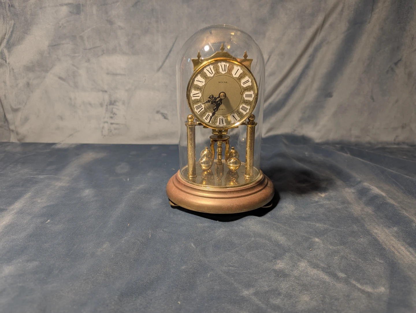 Solar Quartz Carriage Clock with Dome