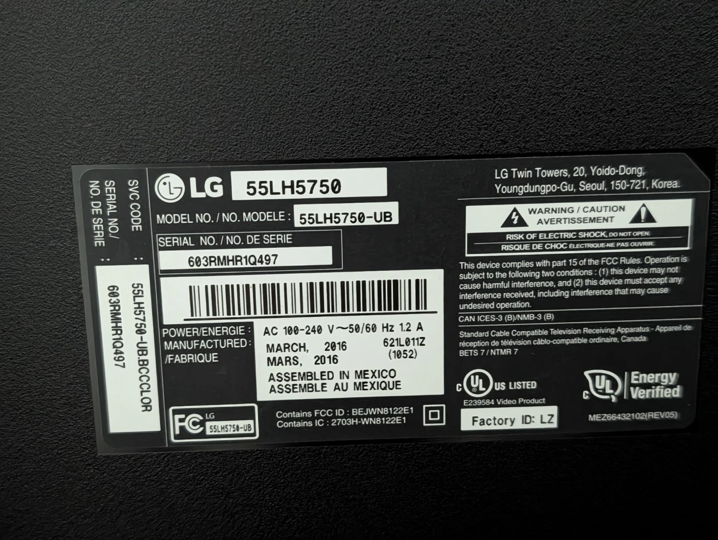 LG 55LH5750-UB 55" Smart LED TV (1080p) - photo 4