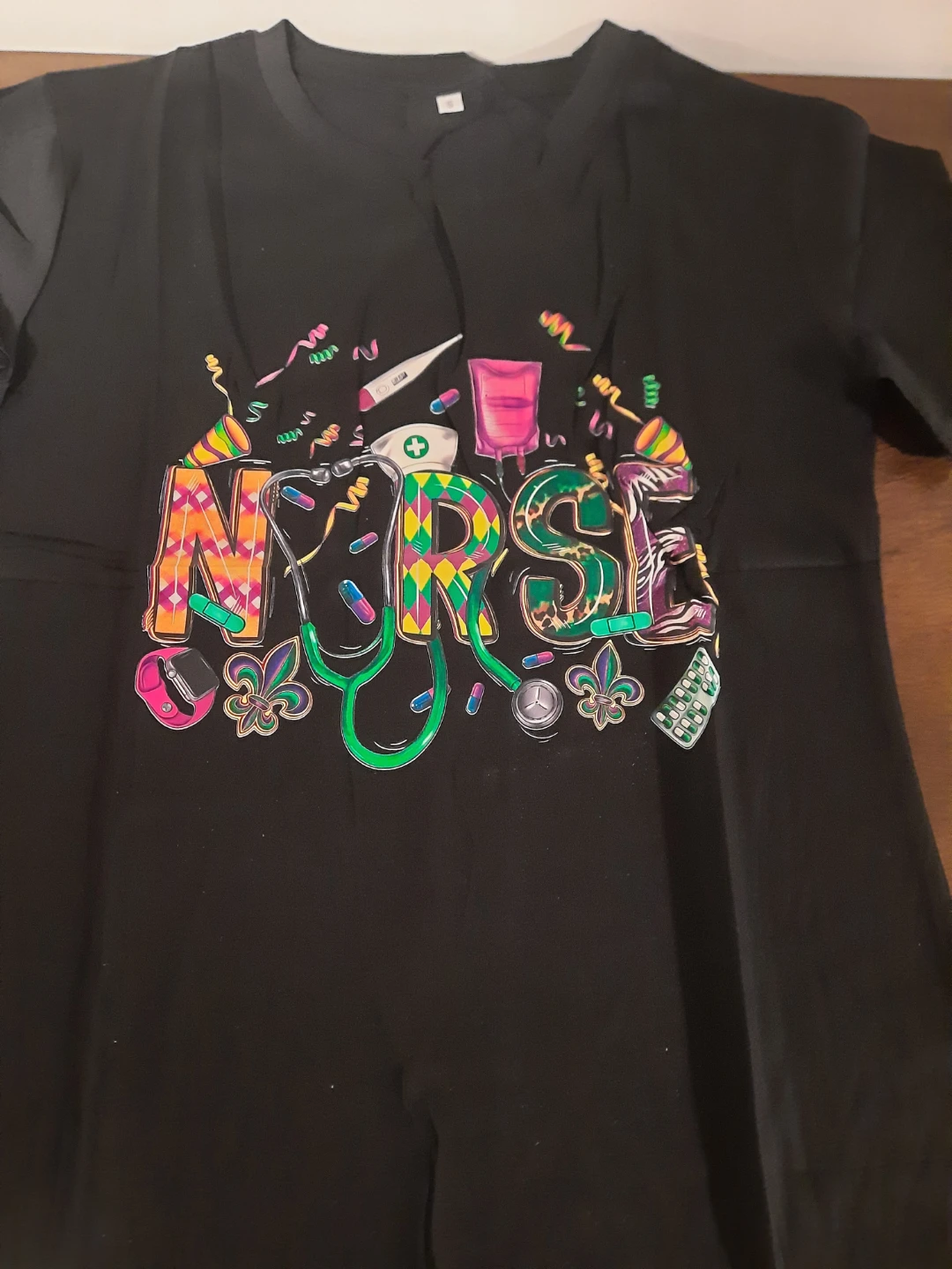 Nurse Mardi Gras Party Short Sleeve T-Shirt
