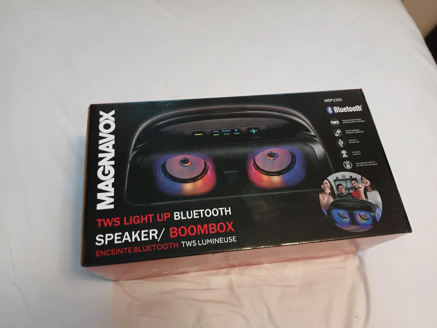 Magnavox TWS Light Up Bluetooth Speaker/Boombox MSP1201 - photo 3